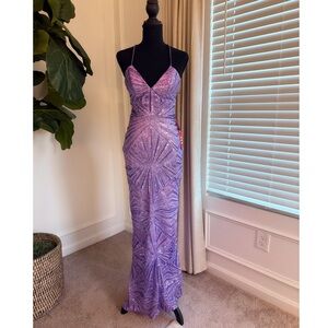 Lavender sequin gown